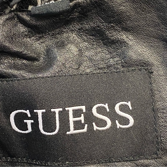 Guess Wool Blend Faux Leather MOTO Jacket - Picture 5 of 7